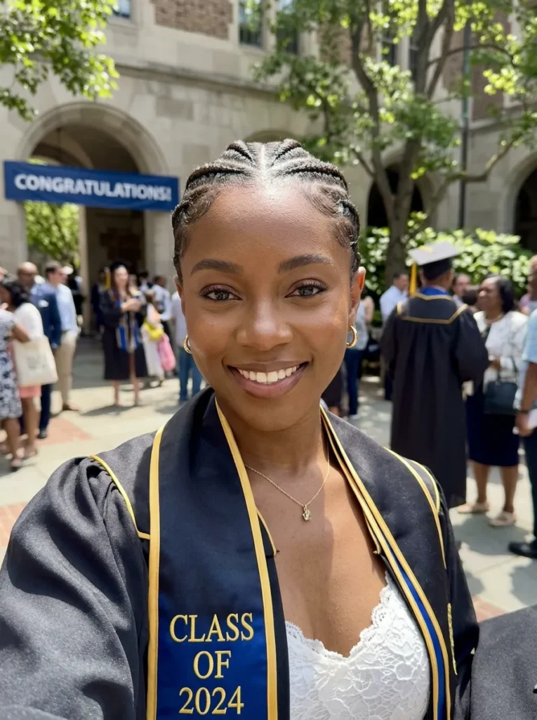 Swept Back Graduation Braids