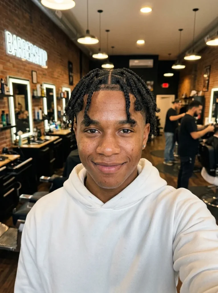 Taper Fade with Loose Triangle Ends