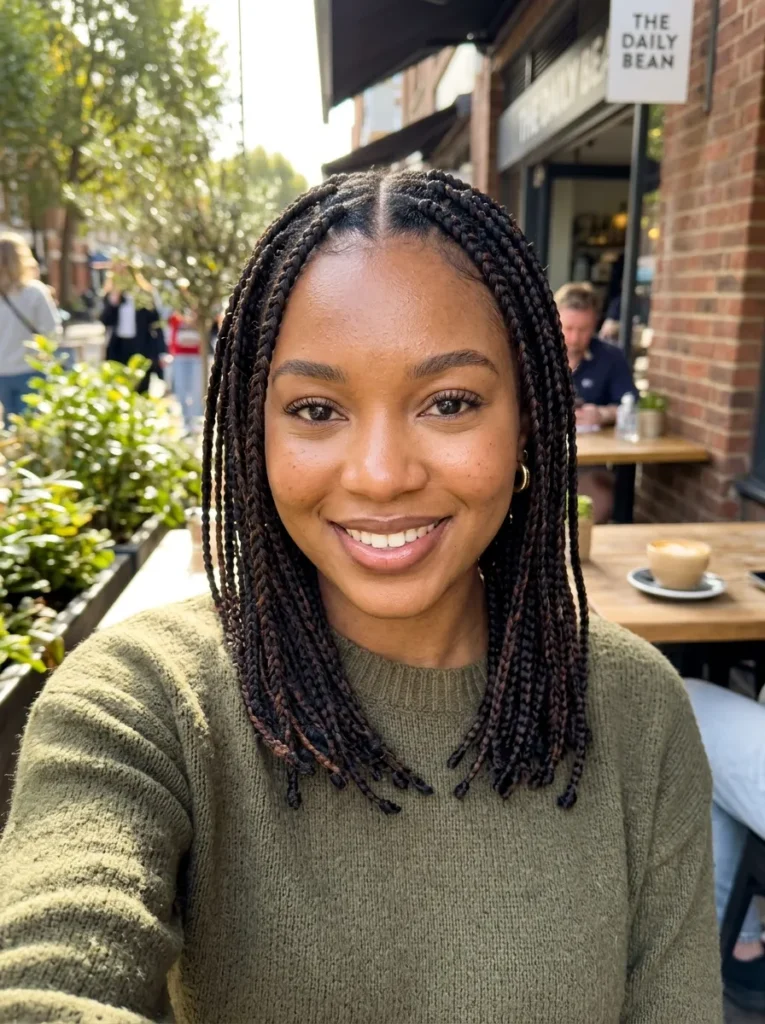 Triangle Part Box Braids