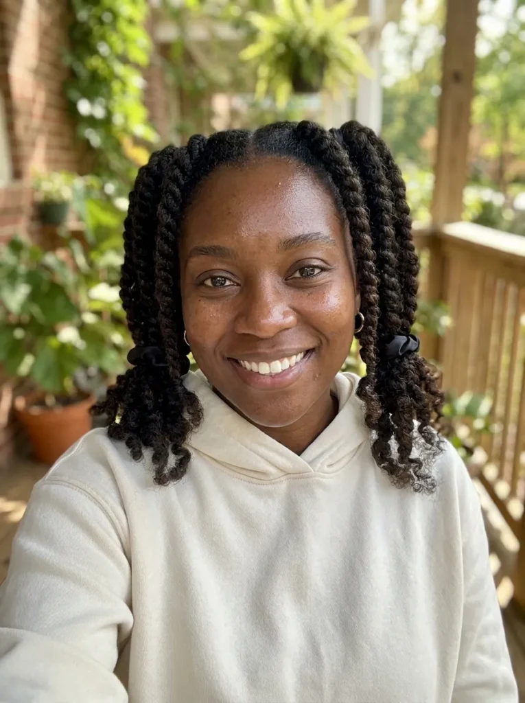 Twist-Out Pigtails