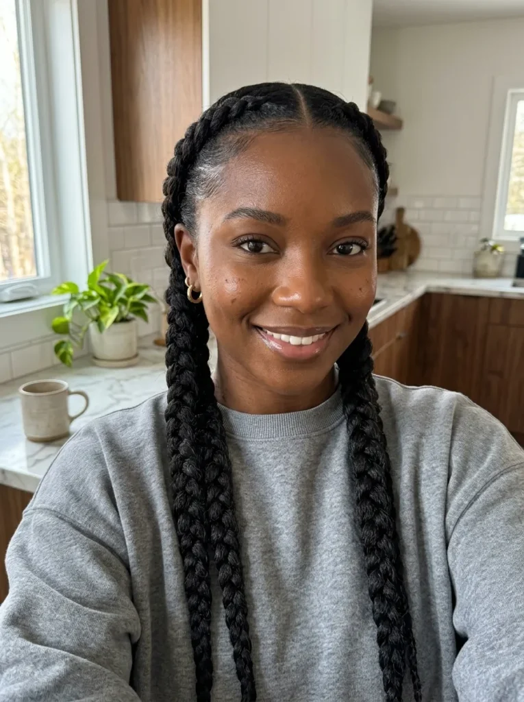 Two Big French Braids