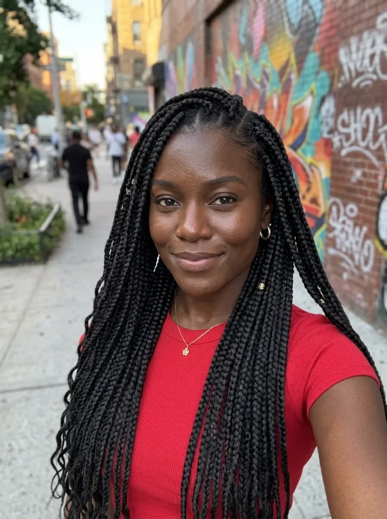 Waist-Length Box Braids