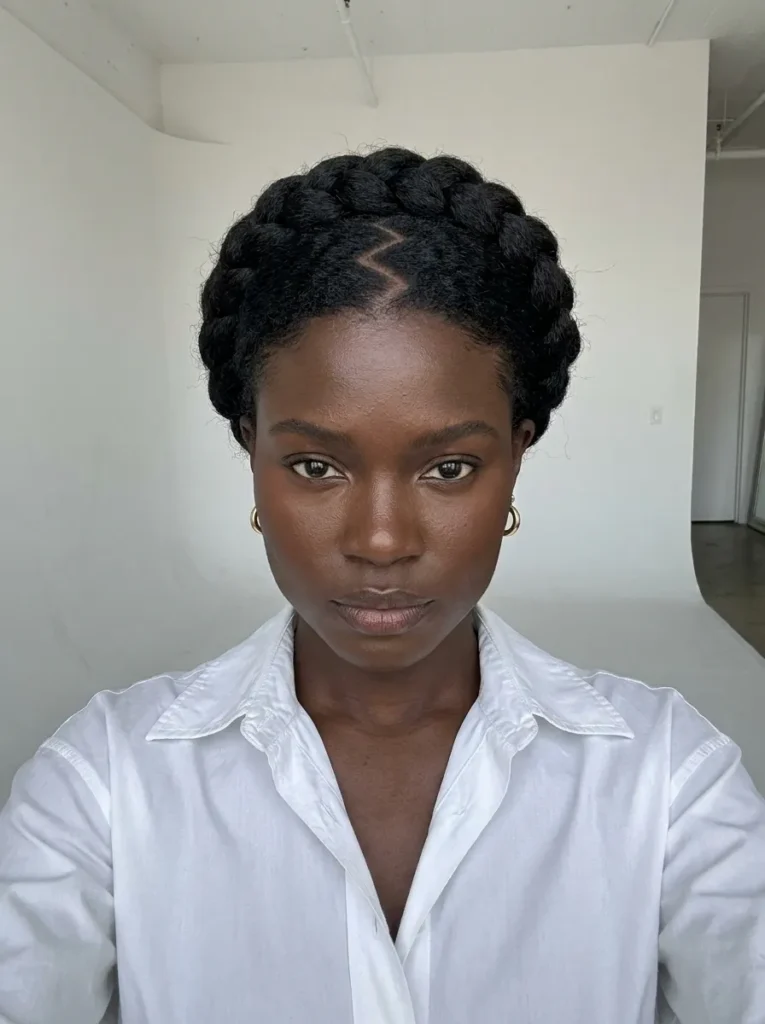 Zig-Zag Part Crown Braid