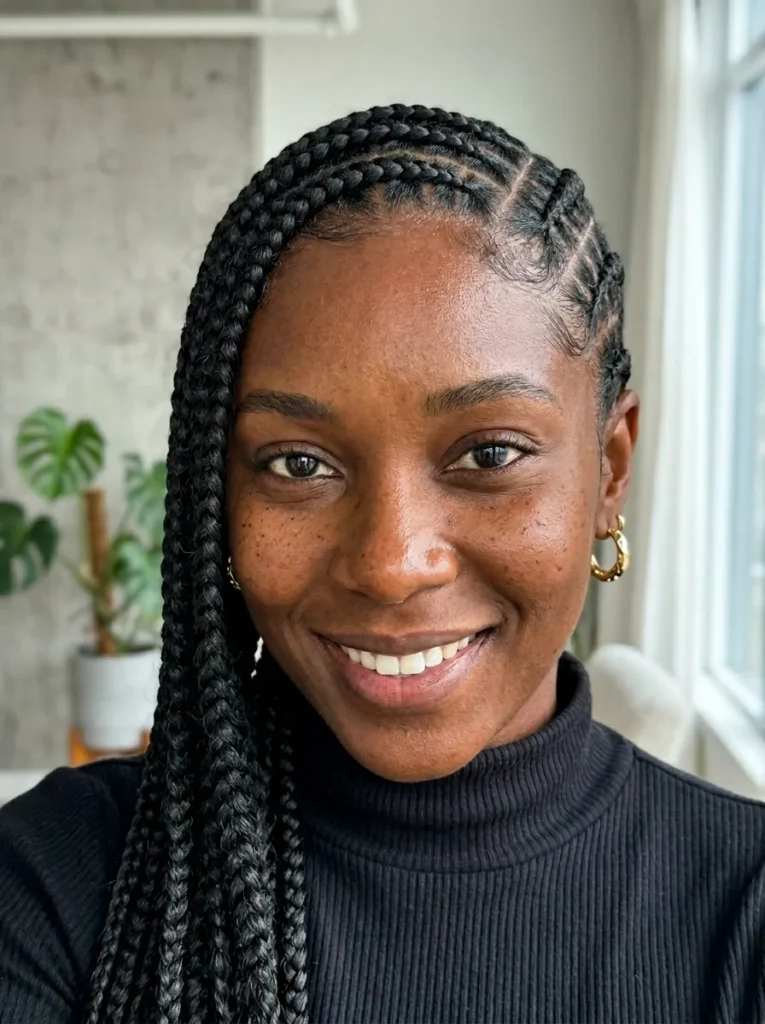 Zig-Zag Parted Braids