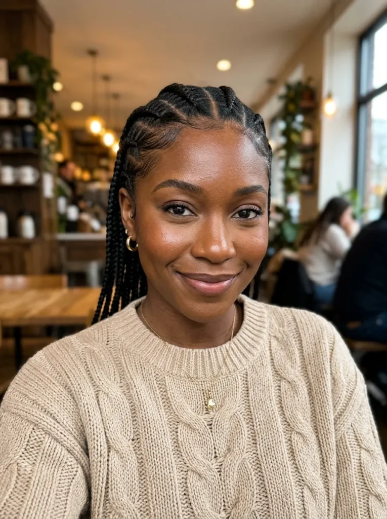 Zig-Zag Parting Braids