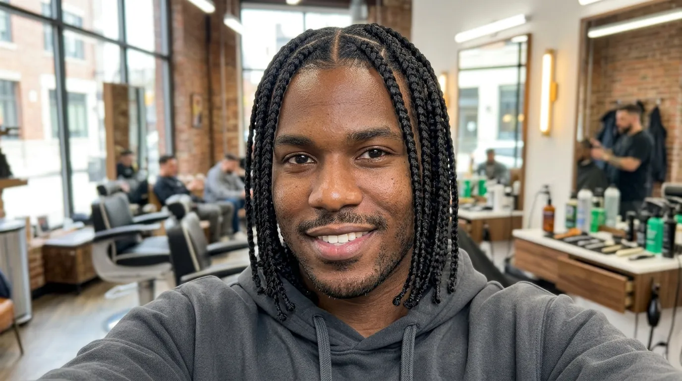 20 Bold Triangle Box Braids for Men to Rock This Year