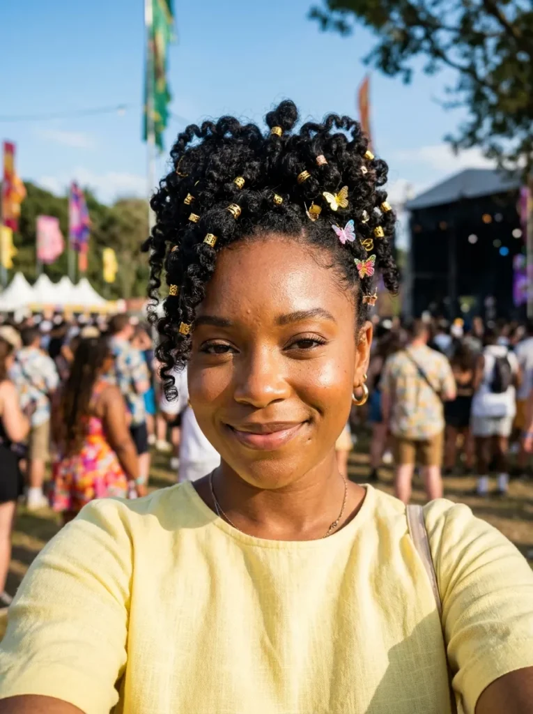 Accessorized Bubble Updo