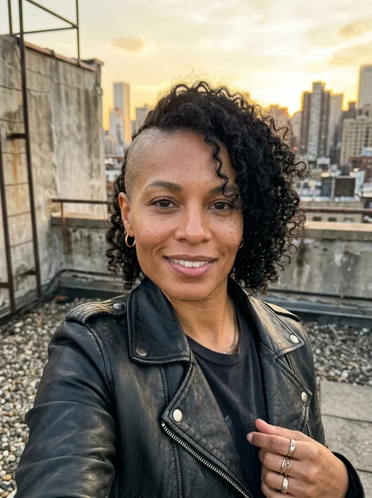 Asymmetrical Curly Cut