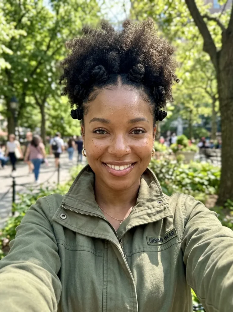 Bantu Knot Front Gather