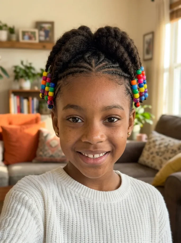 Beaded Ponytail Braids