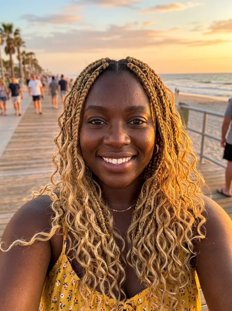 Blonde Bohemian Box Braids