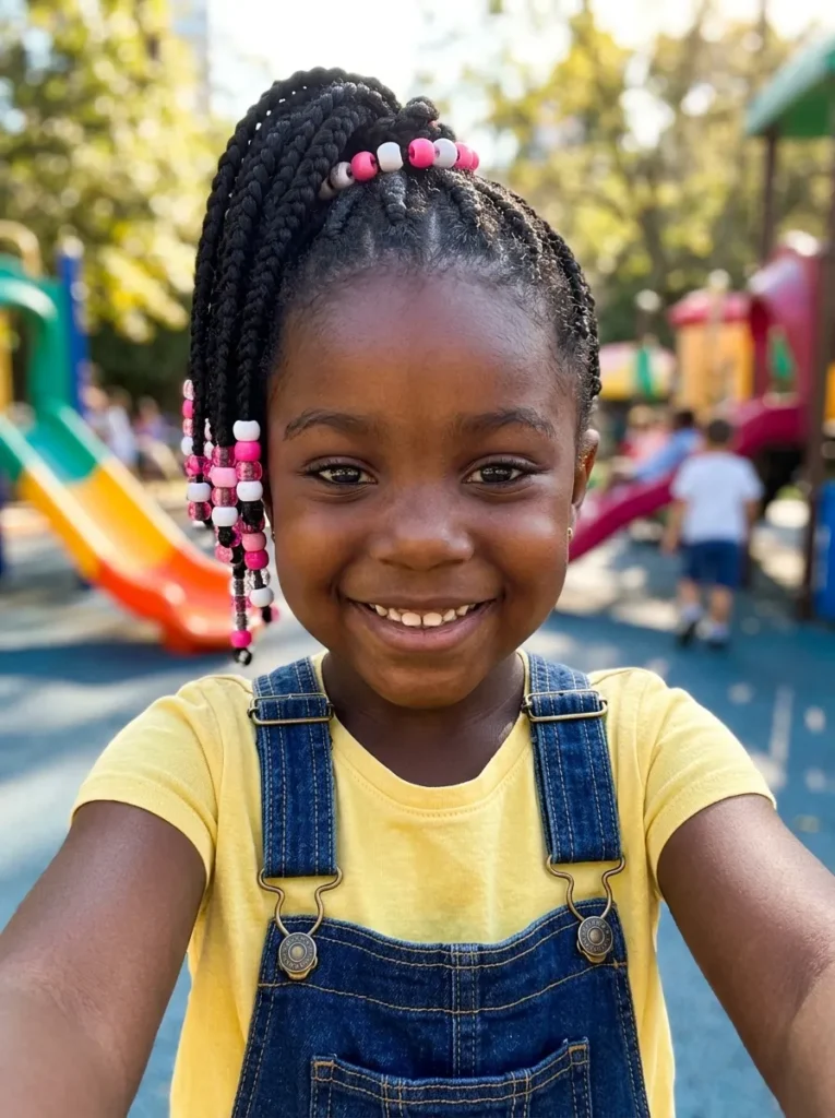 Braided Ponytail Hairstyles for Black Kids