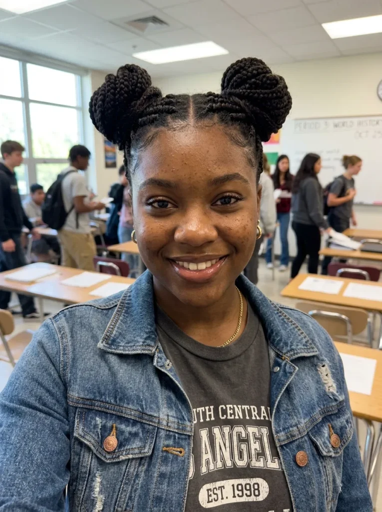 Braided Space Buns
