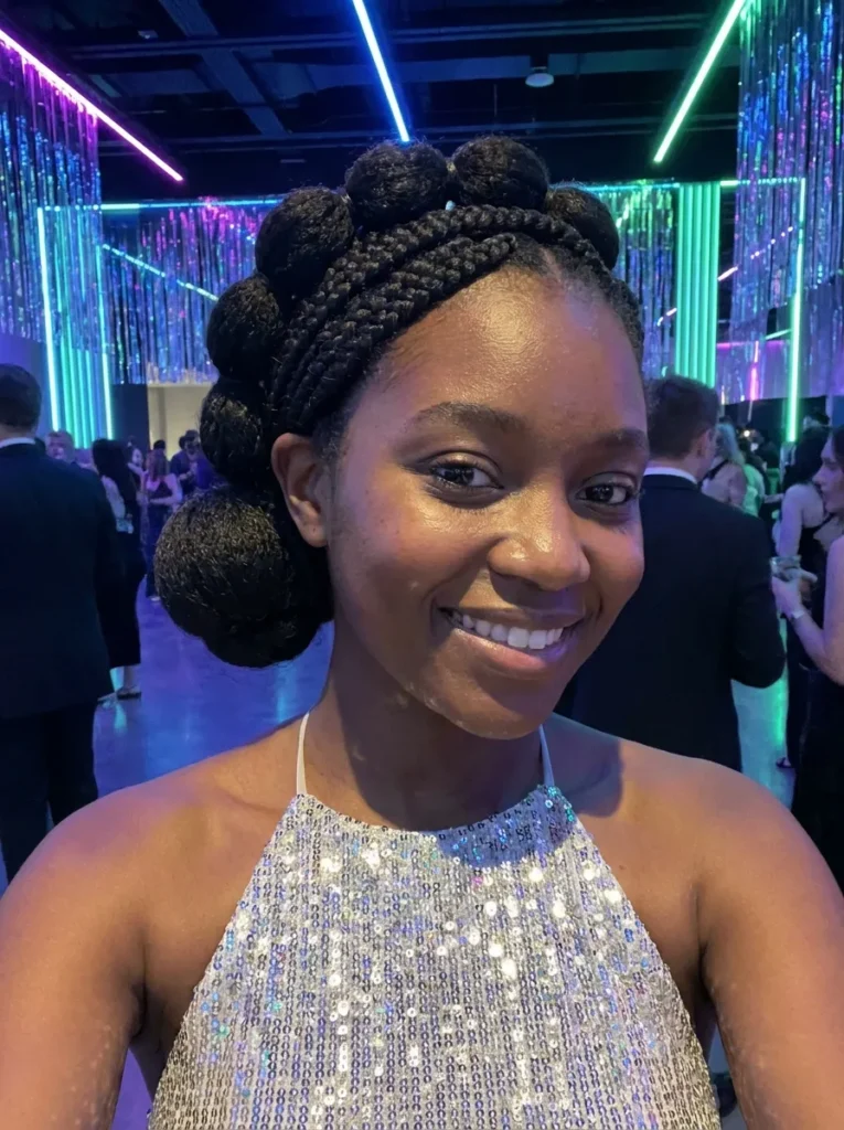 Bubble Braid Prom Bun