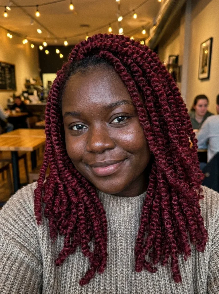 Burgundy Red Spring Twists