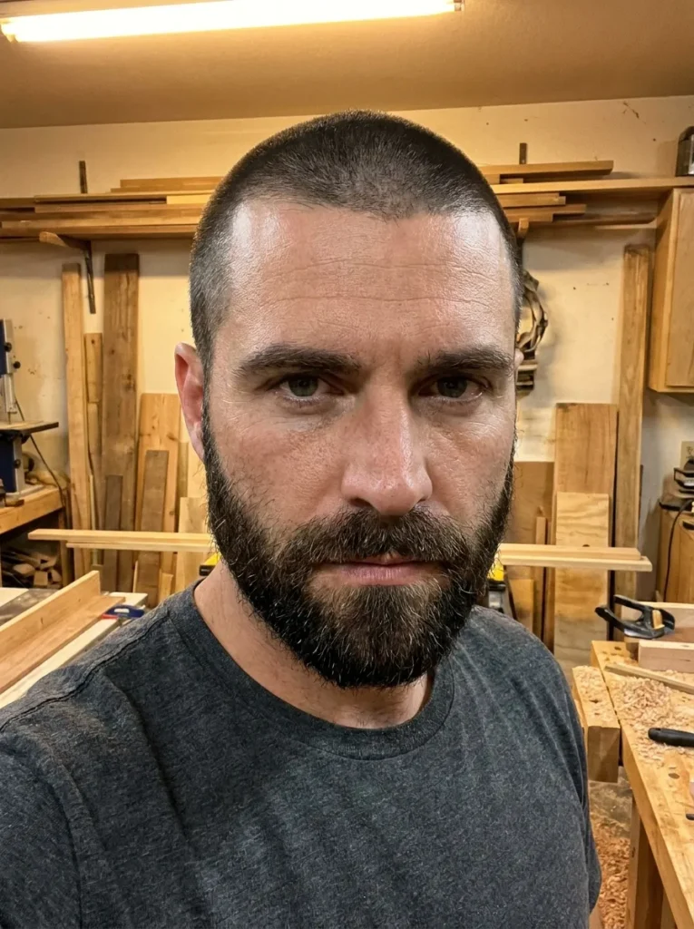 Buzz Cut with Heavy Beard