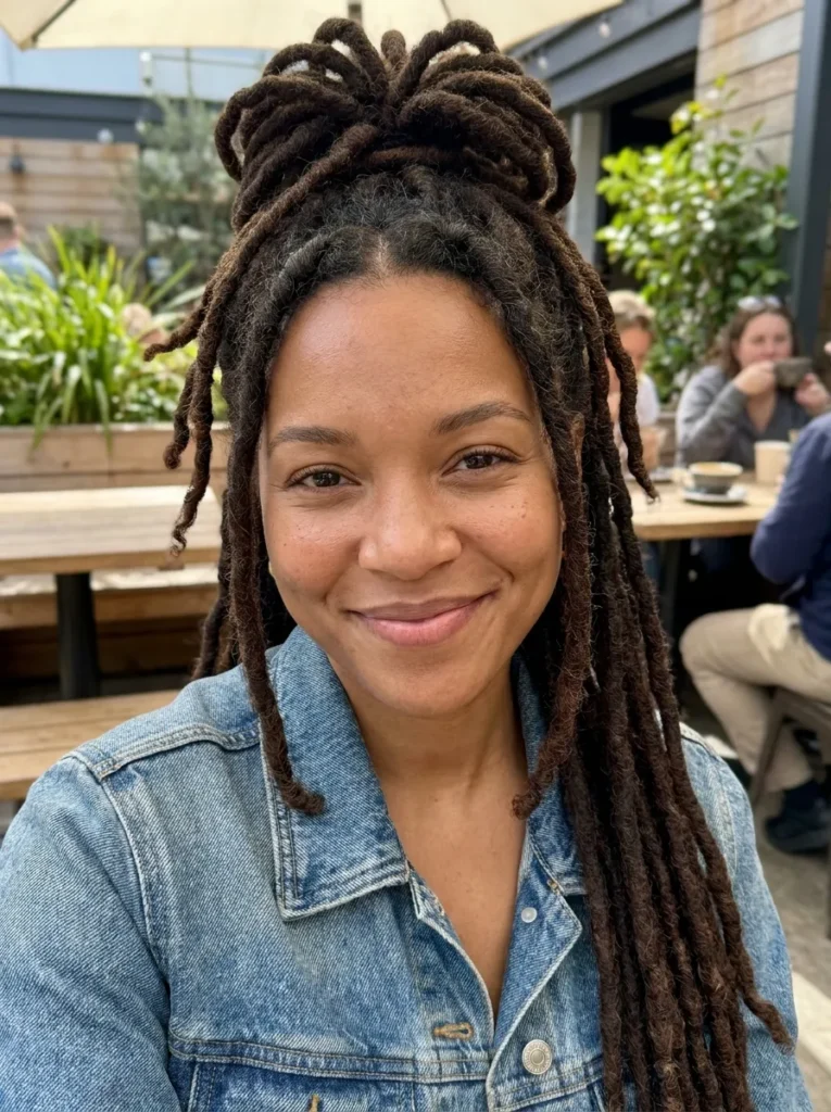 Chunky Half-Up Locs