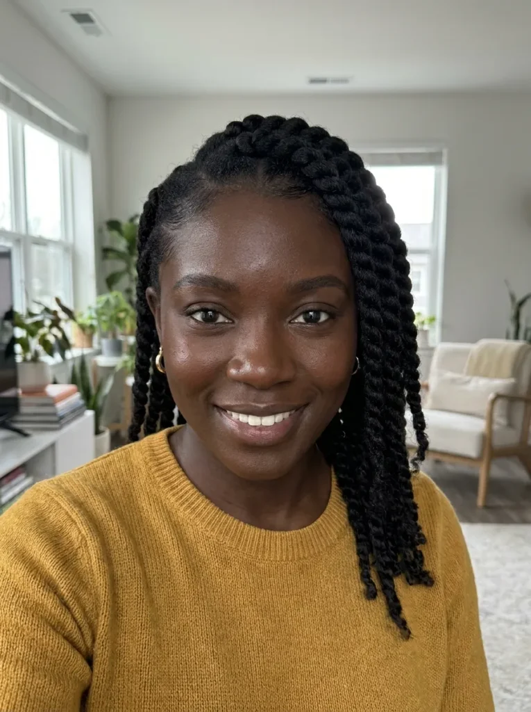 Chunky Side Twist Hairstyle