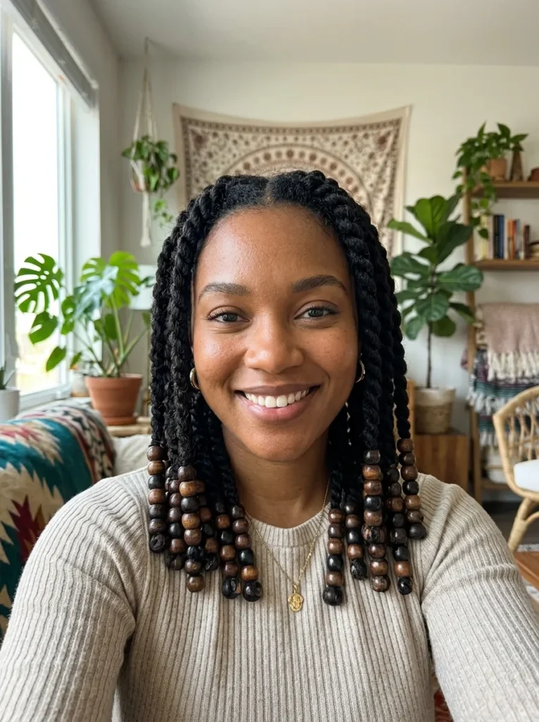 Chunky Twists With Beads