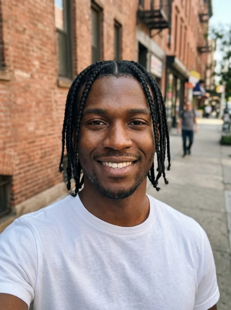 Classic Box Braids For Men