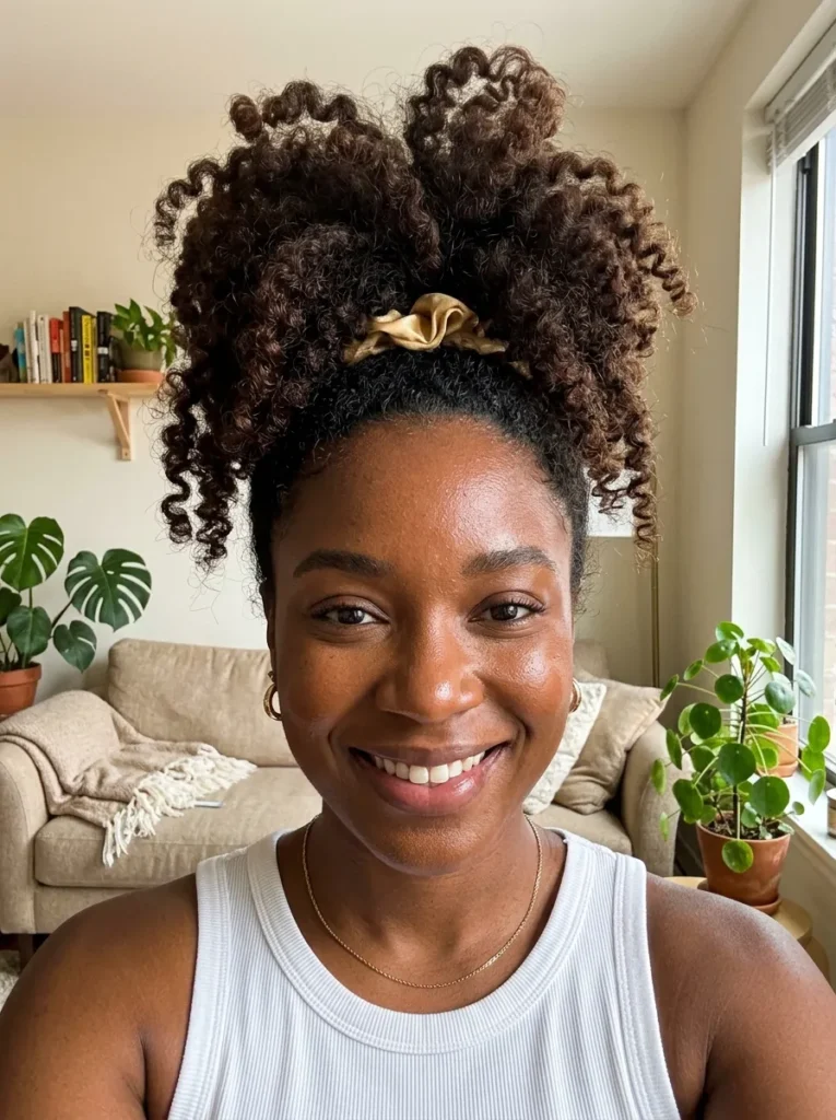 Classic Pineapple Hairstyle for Black Women