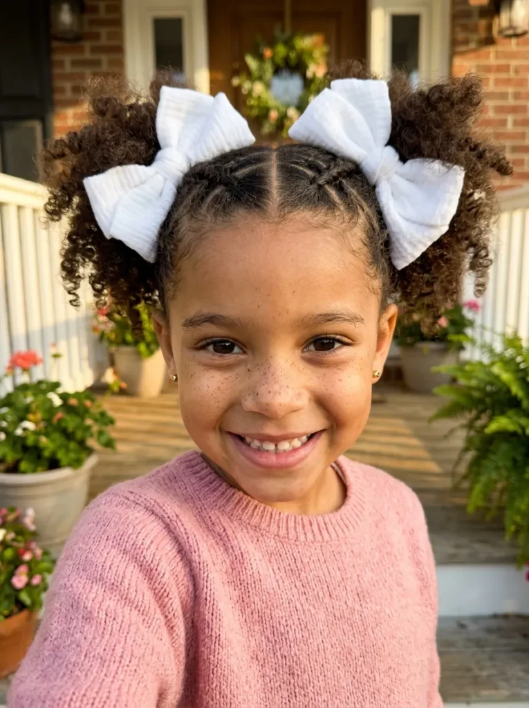 Criss-Cross Cornrow Pigtails