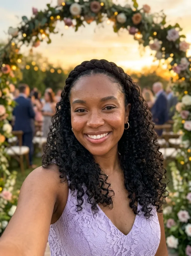 Crown Braid With Curls