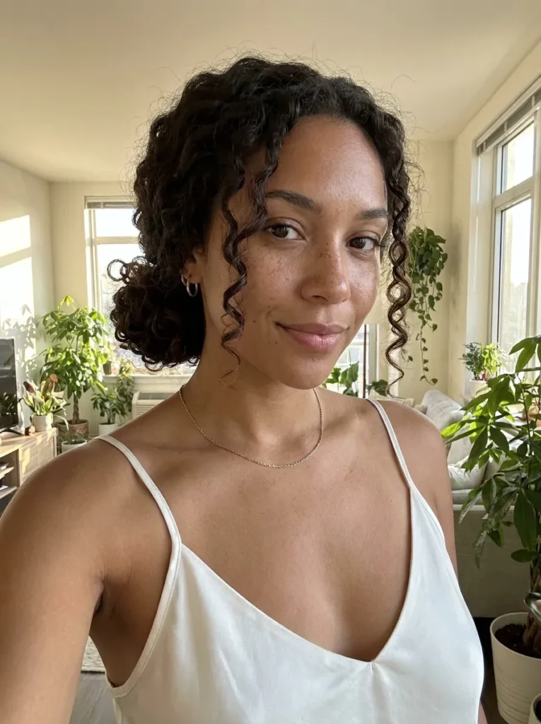 Curly Low Bun with Tendrils
