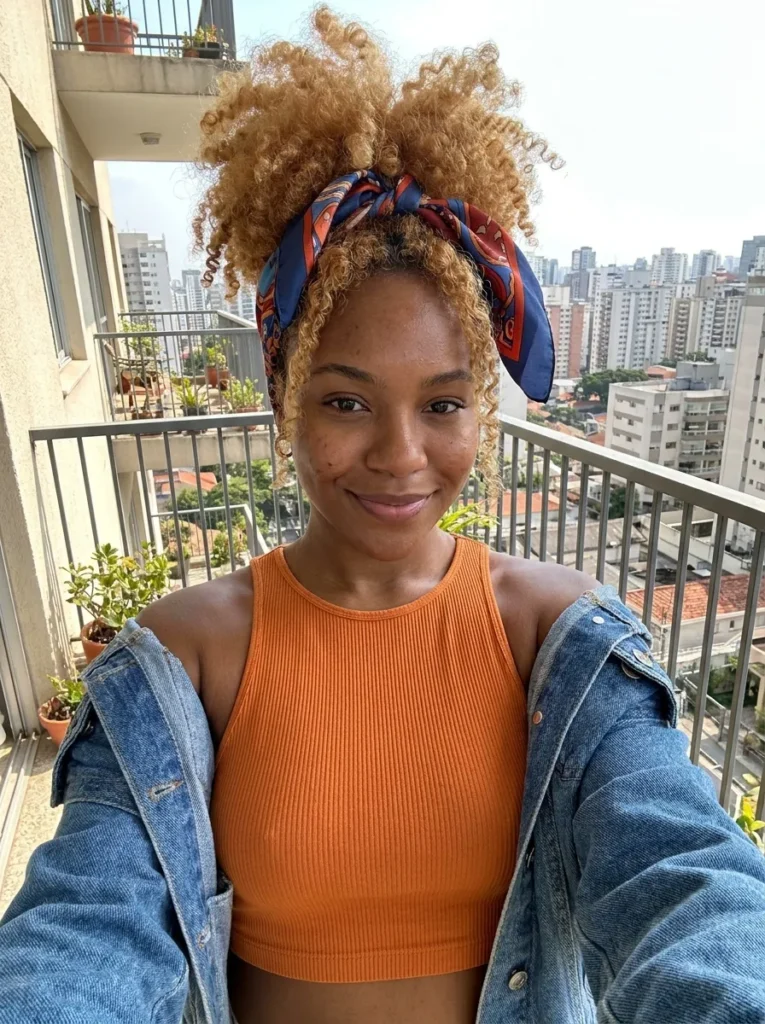 Curly Pineapple Updo