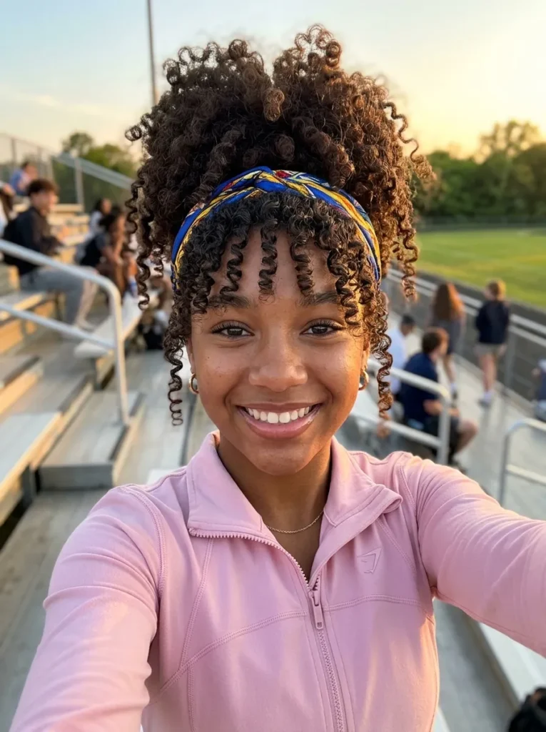 Curly Pineapple Updo