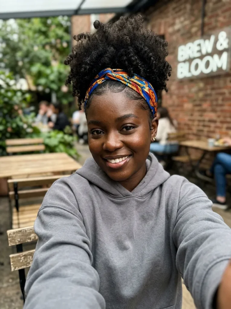 Curly Puff With Headband