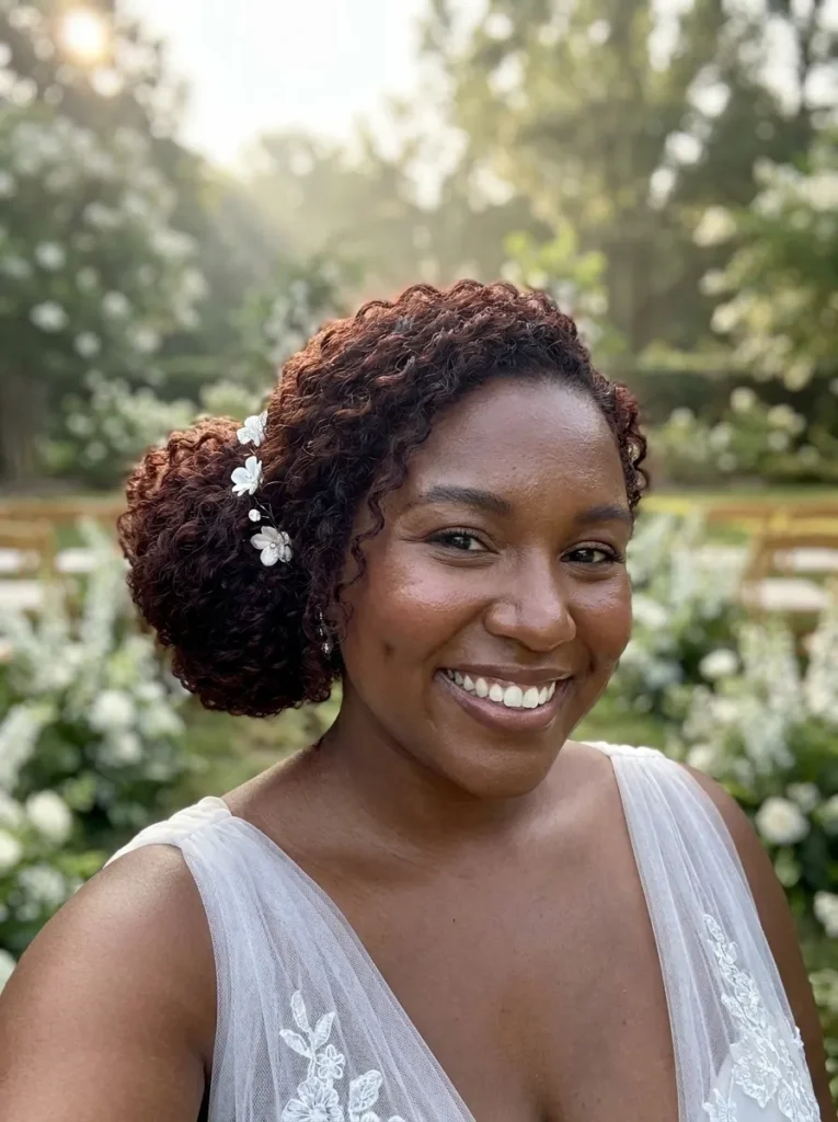 Curly Voluminous Low Bun