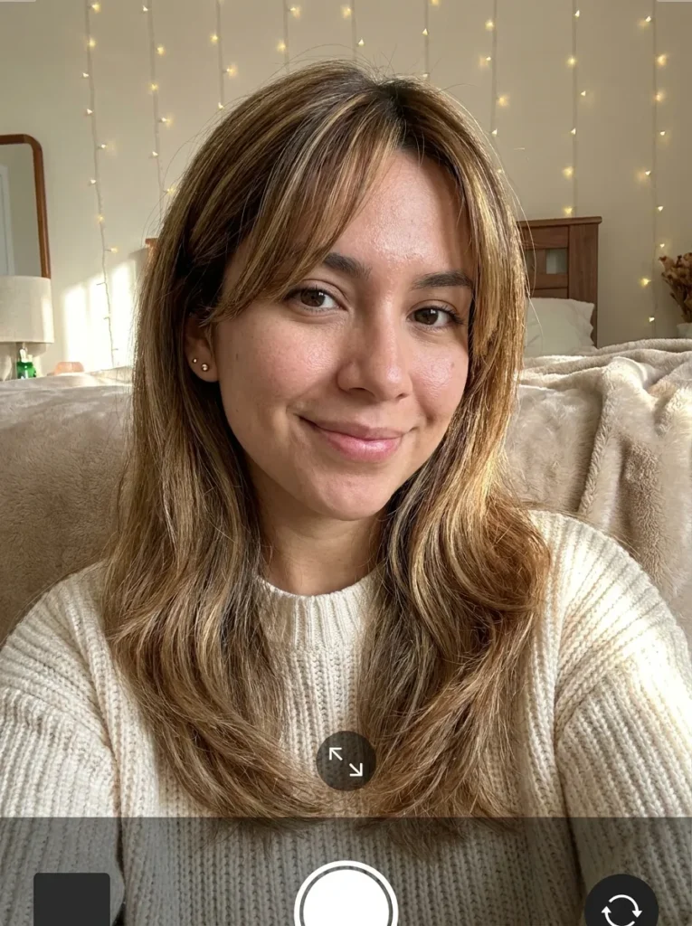 Curtain Bang Layered Haircut Medium