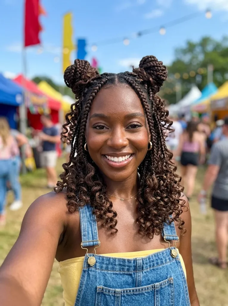 Dark Brown Space Buns