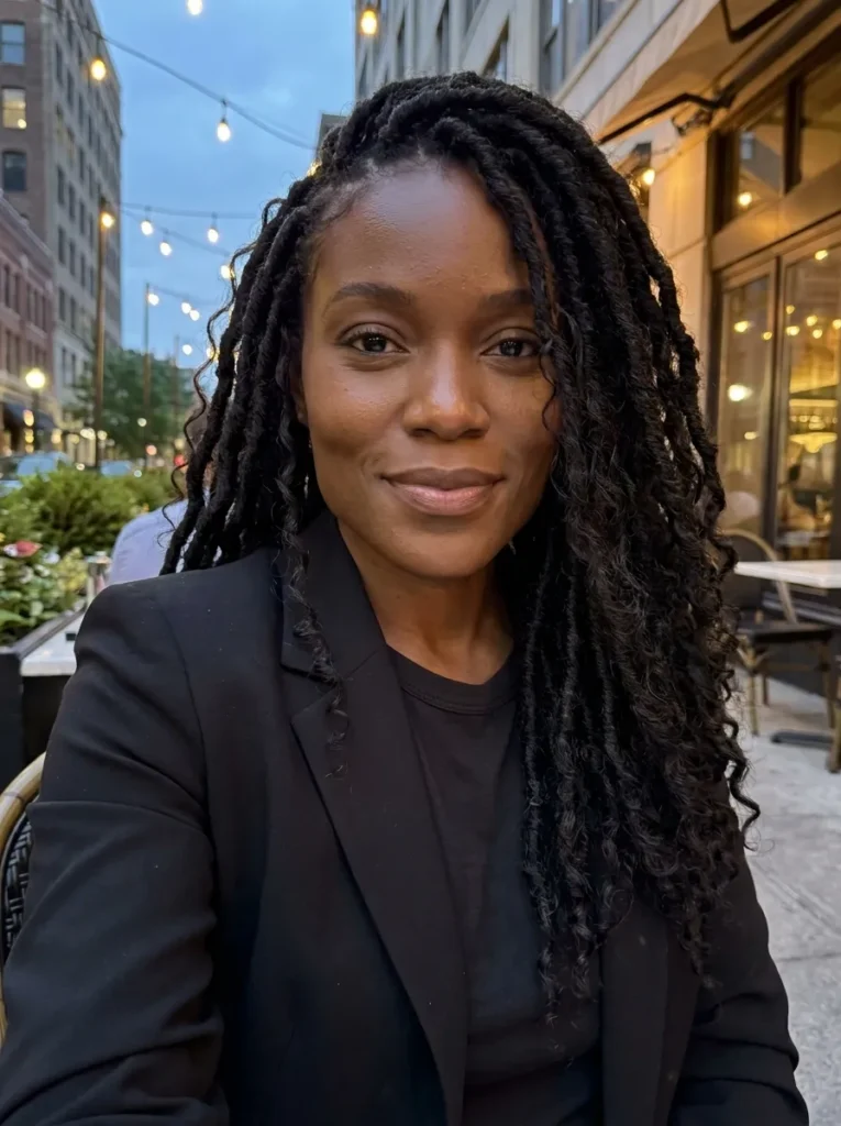 Deep Side Part Locs