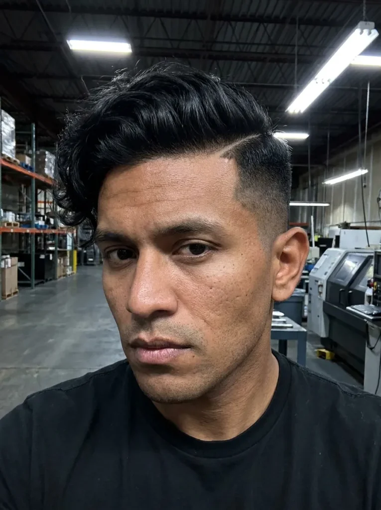 Disconnected Undercut Comb Over