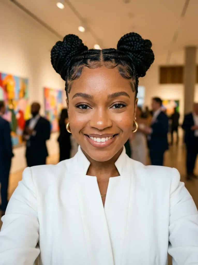 Double Braided Space Buns