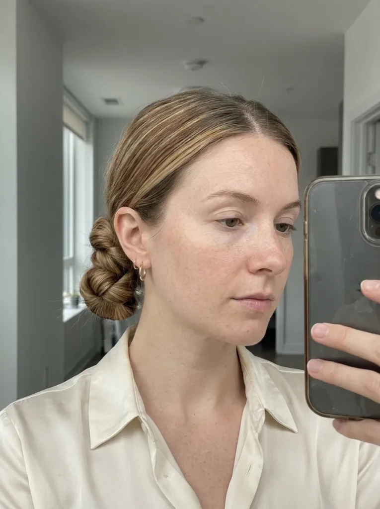 Double Knotted Low Bun