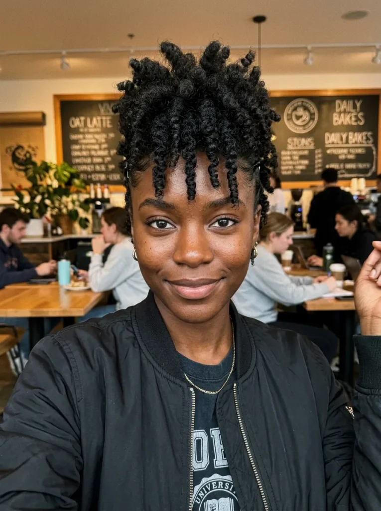 Edgy Curly Faux Hawk