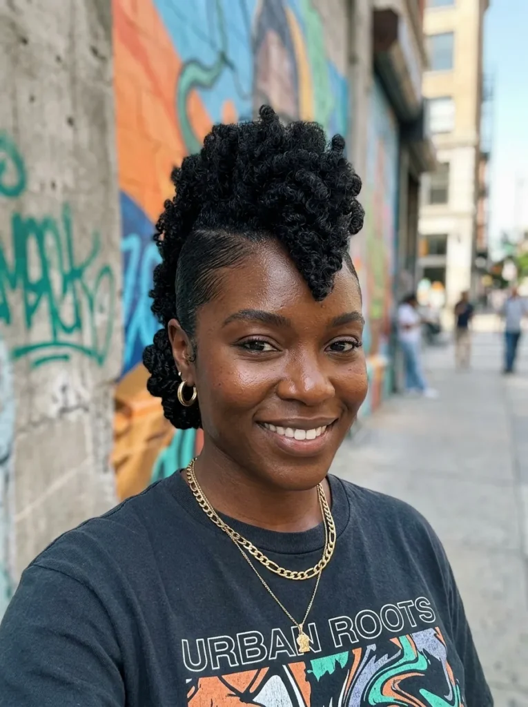 Faux Hawk Gathered Bun
