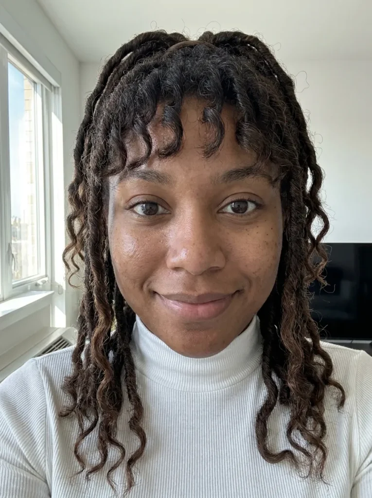 Faux Locs With Curly Bangs