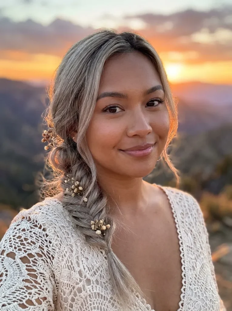 Fishtail Braided Low Bun