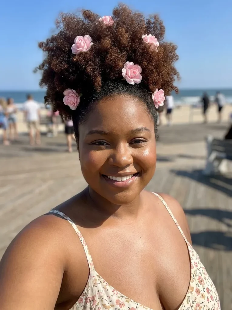 Floral Clipped Puff