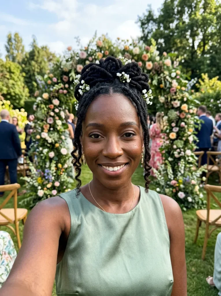 Floral Loc Updo