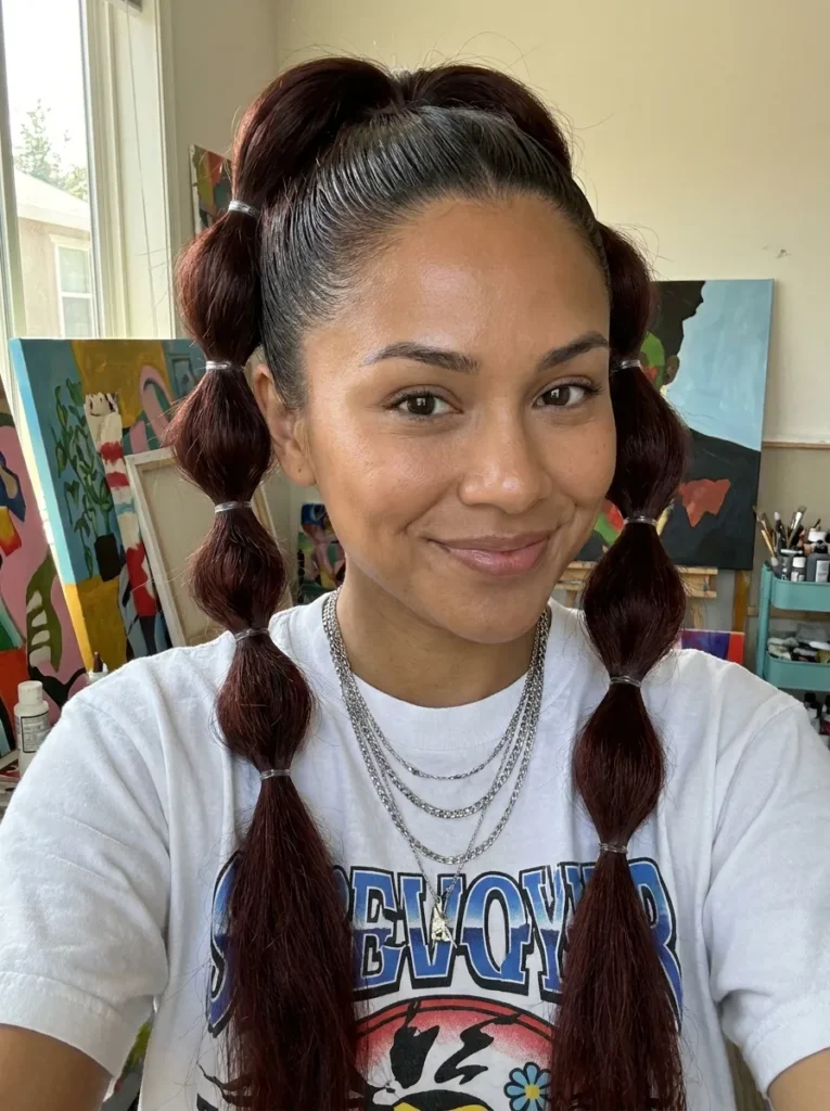 Glossy Bubble Braids