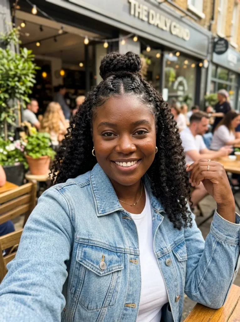 Half-Up Crown Braids