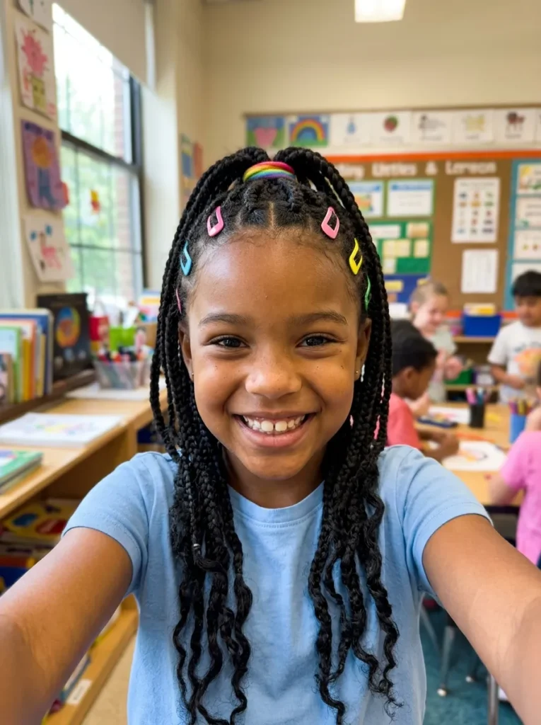 Half-Up Half-Down Braids
