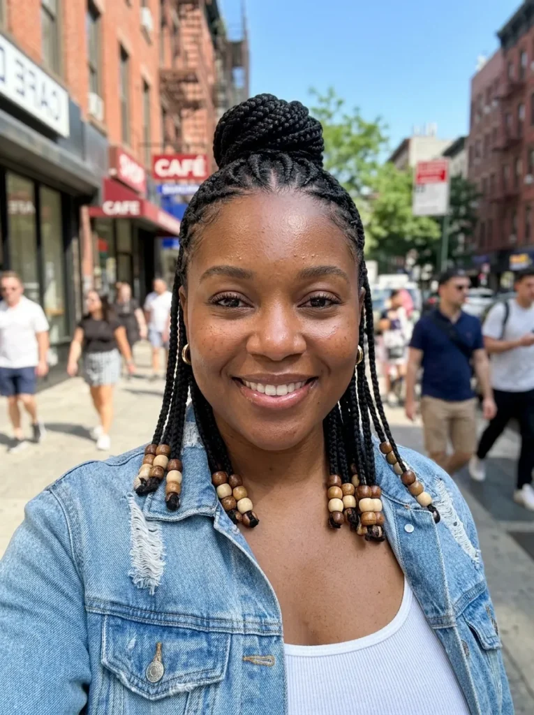 Half-Up Half-Down Cornrows
