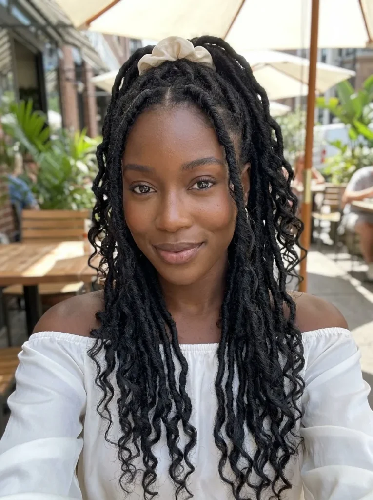 Half Up Half Down Locs