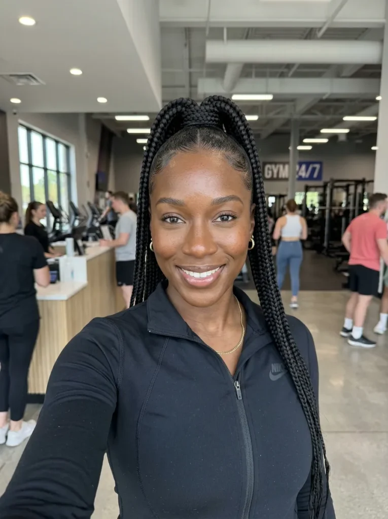 High Braided Ponytail